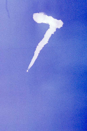 The smoke of the rocket formed a number 7 when AO-7 was launched!